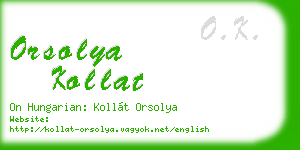 orsolya kollat business card