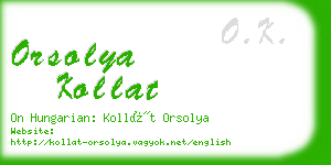 orsolya kollat business card